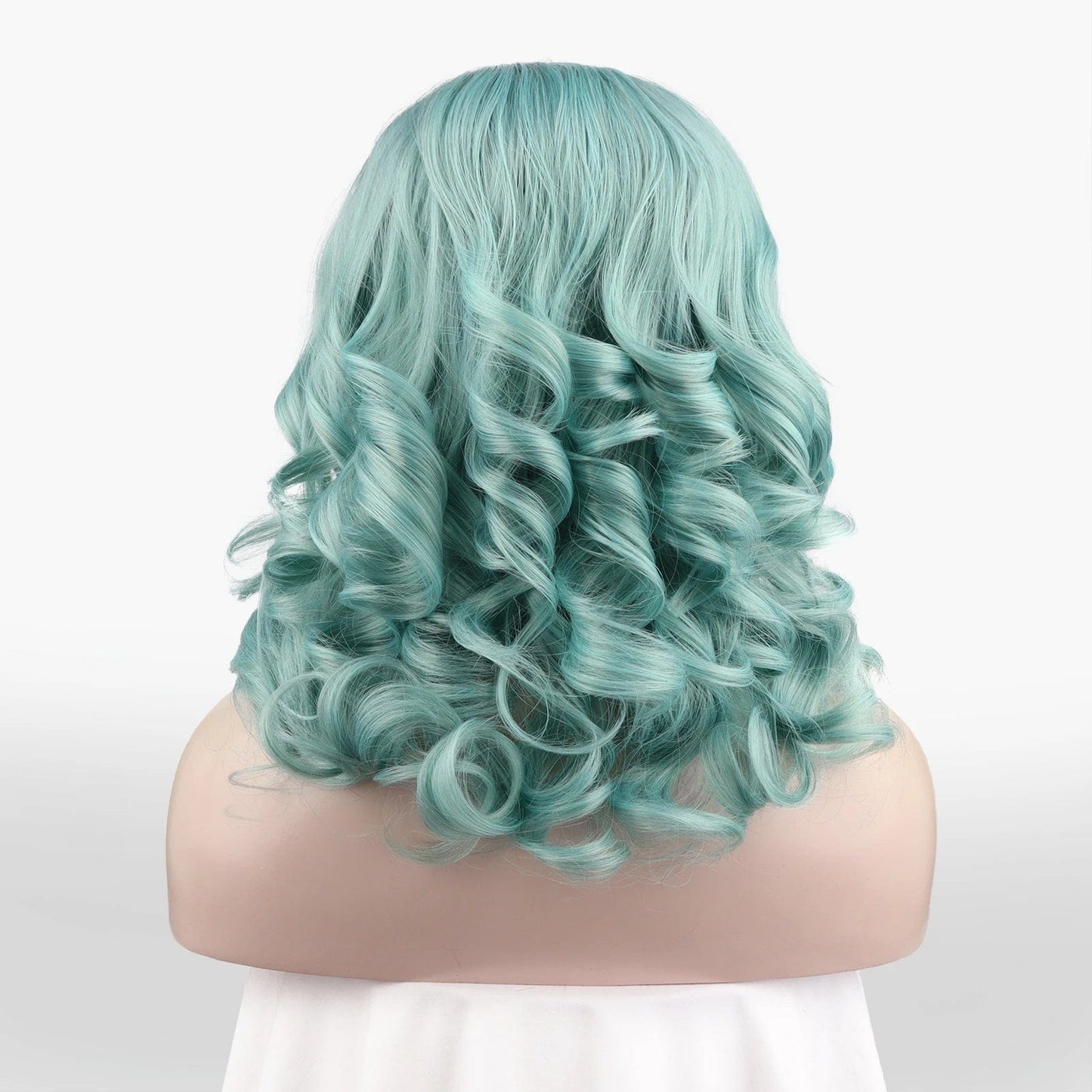 16 Inches / N19-T1301/4516M-GL Celebrity 16inch Short bob cut ombre blue hair Matte Heat Resistant Fiber synthetic wigs vendor