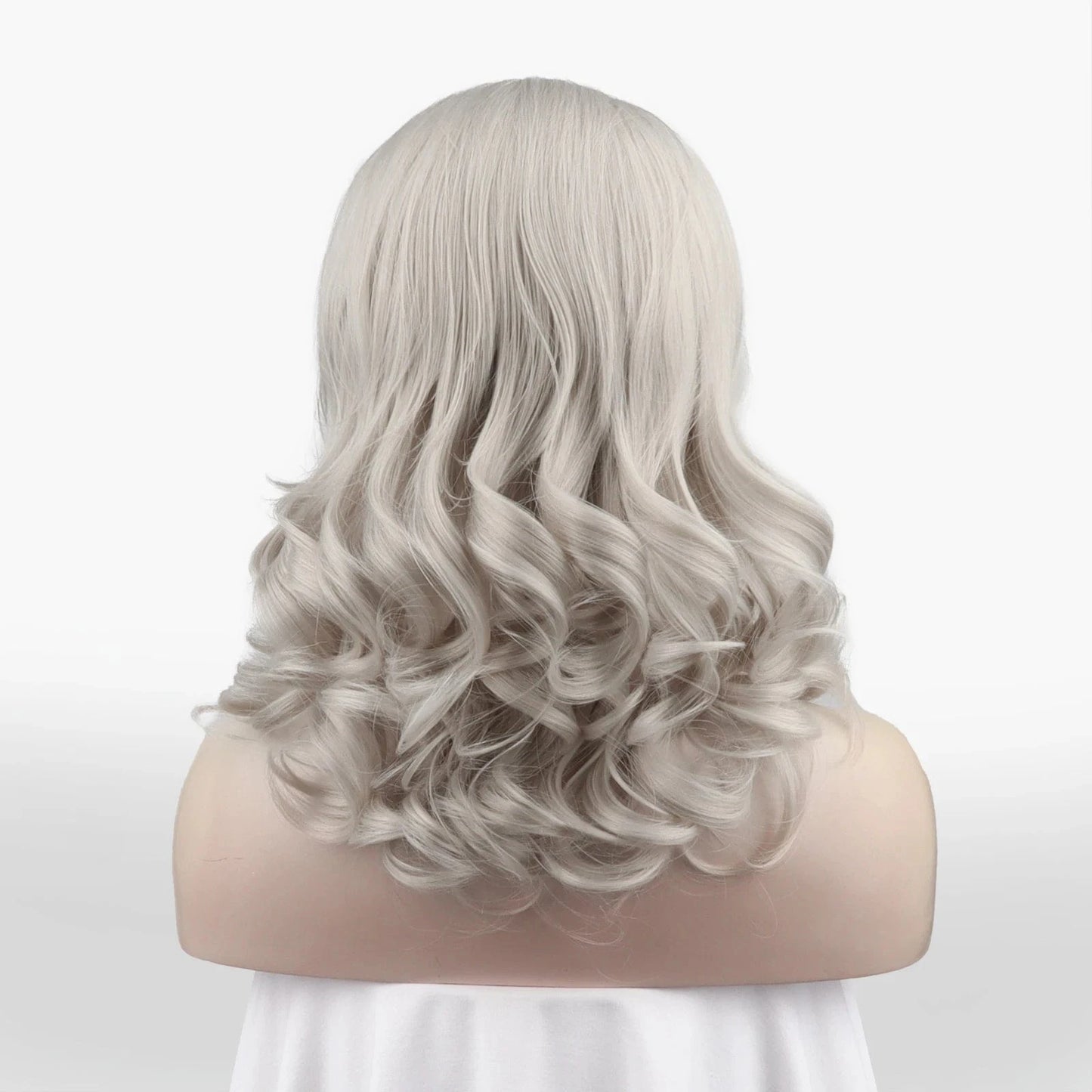 16 Inches / N19-T4503/1001-GL Celebrity 16inch Short bob cut Silver Hair grey Matte Heat Resistant Fiber synthetic wigs vendor