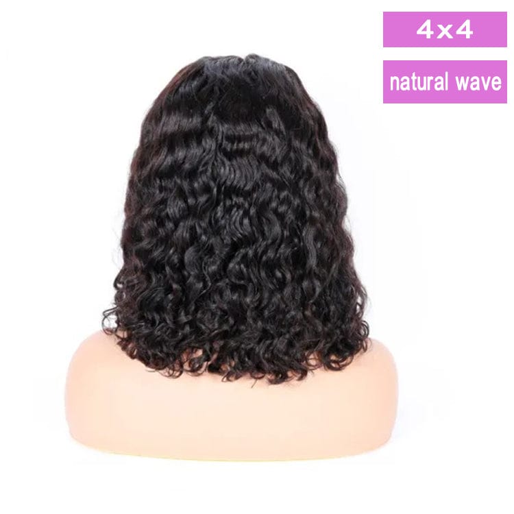 16 Inches / Natural wave 4x4 Moonhair 150 Density Black Color 4X4 5X5 13X4 Lace Closure New Design Short Human Hair Peruvian Bob Wigs Lace Front