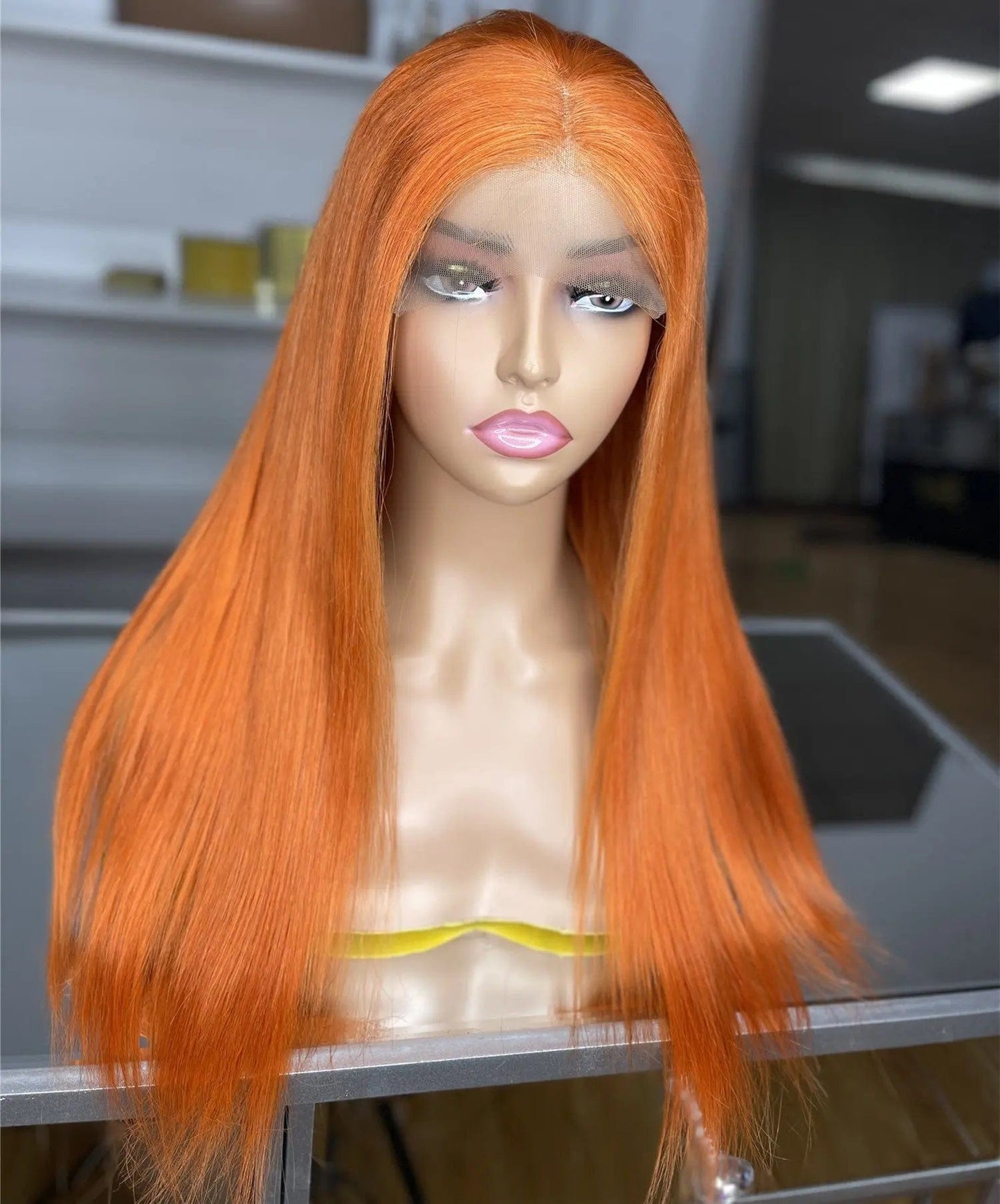 16 Inches / Orange Thick Cheap 150% Density 16 Inch 13*3.5 Lace Wig