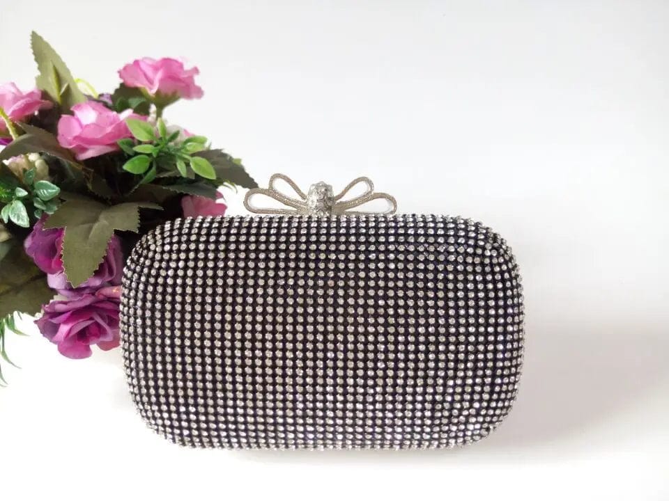 17*5*12cm / Light Green Top Sale Luxurious Trendy Elegant Gold Clutch Crystal Beaded Bag Evening Metal Hard Box Evening Full Rhinestone Bag For Lady