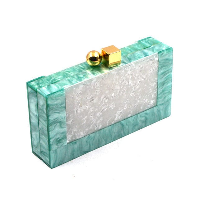 18*12*5 / green 2022 Marbling white Acrylic Purse Box Clutch Luxury Handbags Women Bag Designer Messenger Beach Travel Summer Acrylic Hand Bags