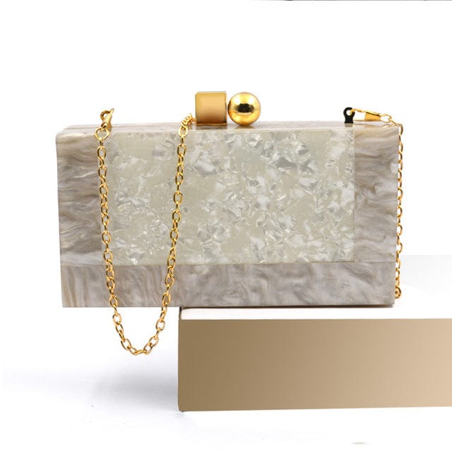 18*12*5 / White 2022 Marbling white Acrylic Purse Box Clutch Luxury Handbags Women Bag Designer Messenger Beach Travel Summer Acrylic Hand Bags