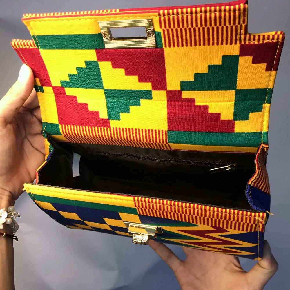18*14*6 cm / color 1 High Quality Fashion Ladies Handbag African Print Tote Bag Handle Style Elegant Trendy Accessories