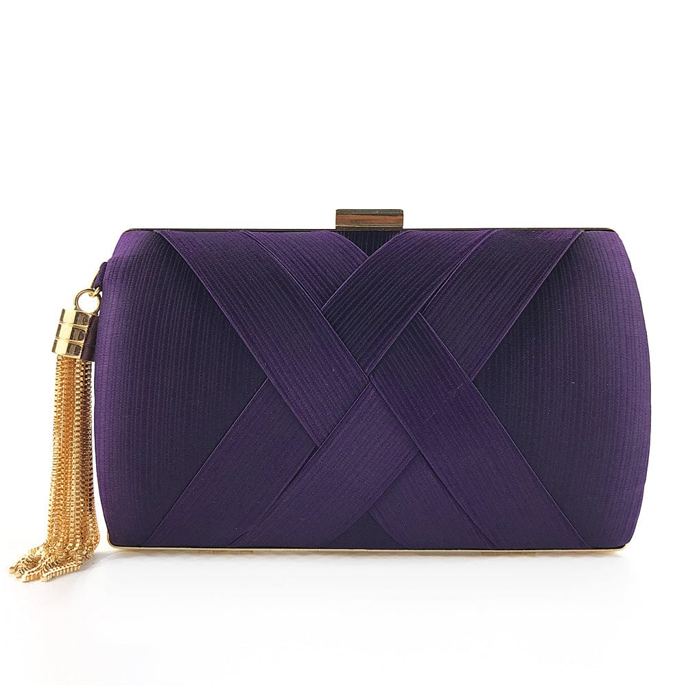 18*7*11.5(cm) / #6 Satin Tassels Clutch Bag Vintage Handbag Evening Bags Silk Satin Party women ladies Handbags Clutch Purse