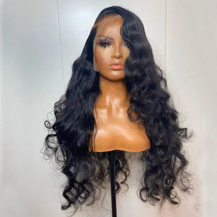 18 Inches / 13*4 wig 13*6 deep part Natural color Loose Wigs