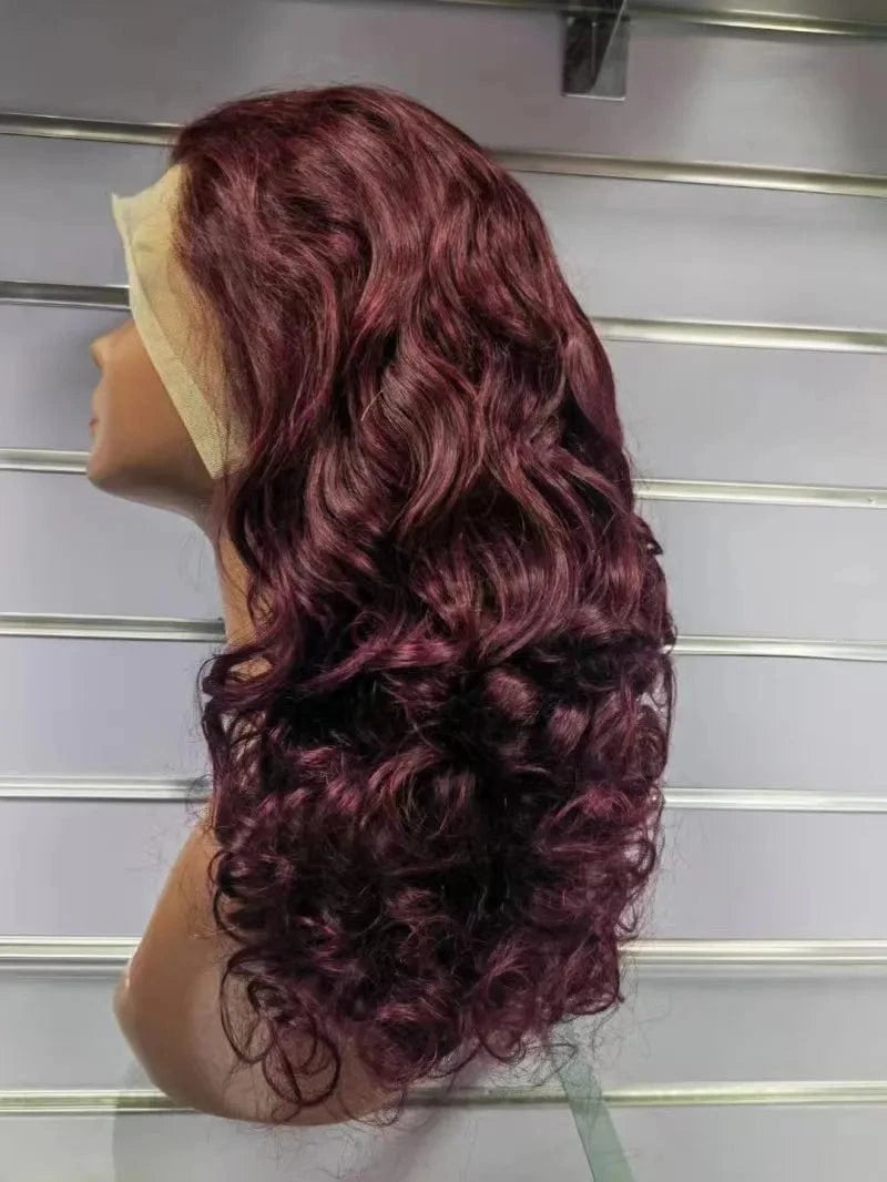 18 Inches / 2 Double drawn quality New arrivals bouncy curly hair 20 inch 6 colors available 13x4 lace front human hair
