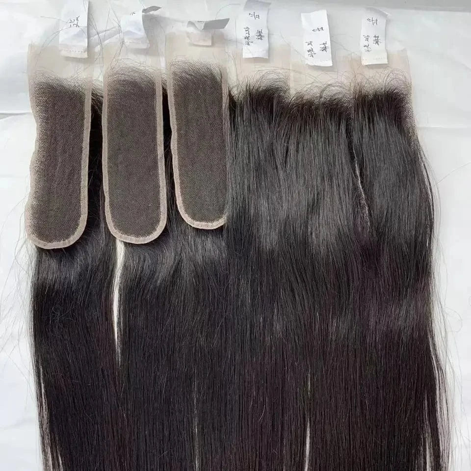 18 Inches / 2x6 remy ahir 2023 hot sale 13x6 13x4 transparent Lace Frontal 2x6 4X4 5X5 6X6 lace closure pre plucked hairline swiss lace