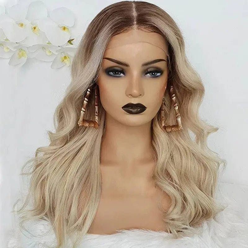 18 Inches / 360 Lace Wig Exotic Transparent HD Ombre Blonde Color Body Wave Cuticle Aligned Virgin European Human Hair Full Lace Wigs