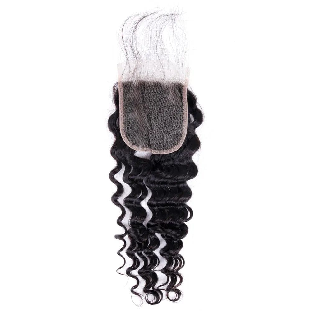 18 Inches / 5X5 transparent lace deep wave Factory Price Virgin Human Hair Real Swiss Transparent 4x4 13x6 Hd Film Lace Frontal