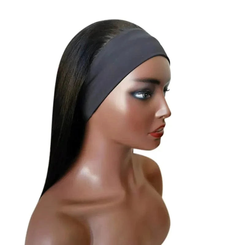 18 Inches / Straight 180% Density Wholesale Human Hair Headband Wig For Black Women Raw Virgin Brazilian Human Hair Headband Wigs