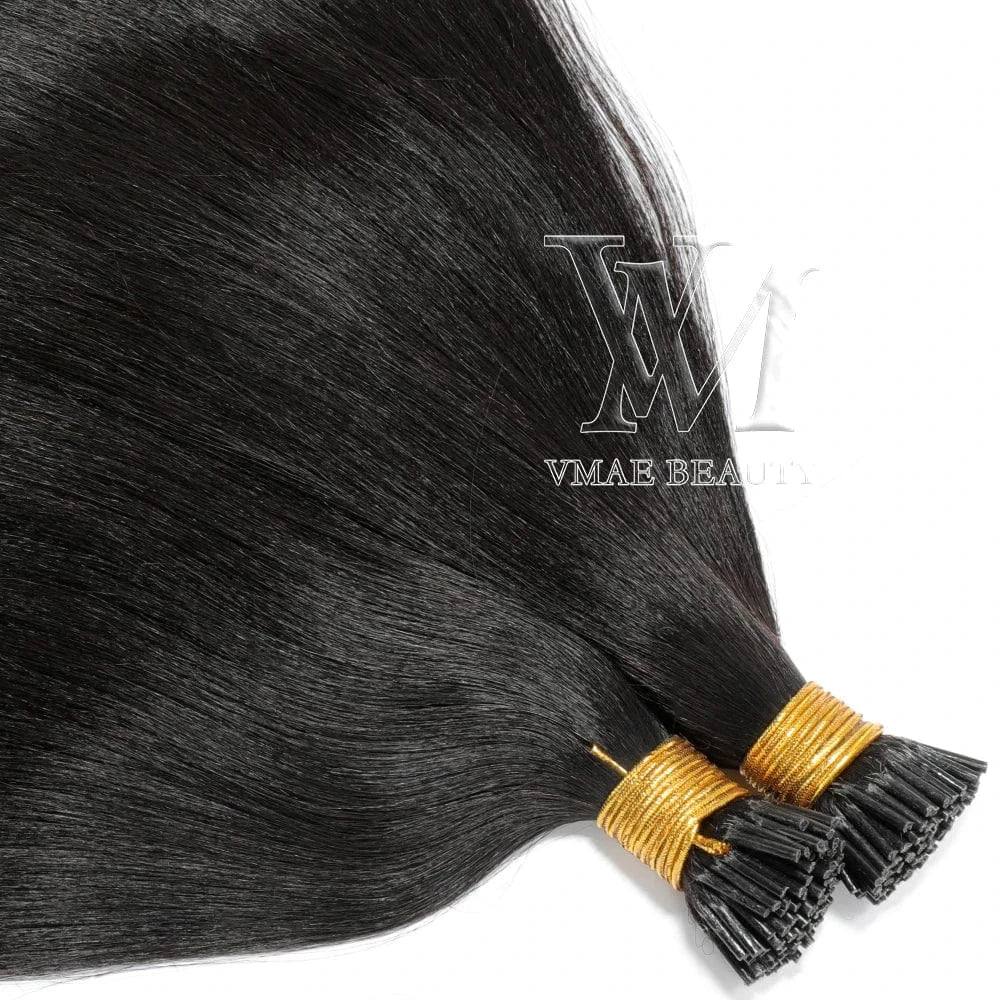 18 Inches / Yaki I tip Vmae 4A 4B 3C Afro Kinky Curly Raw Vietnamese Nail K Tips Keratin 100% Human Remy Hair V U Flat I Tip Hair Extensions Human Hair