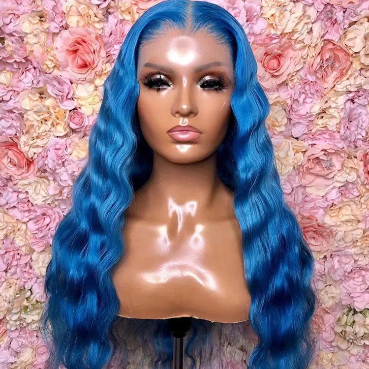 180% Density Blue Color Middle Part Deep Wave