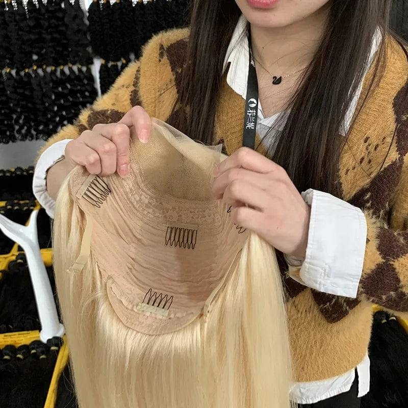 180 Density Virgin Hd Transparent Swiss Lace Front Hair Wigs,13x6 Lace Frontal Wigs,613 Blonde Human Hair Wigs