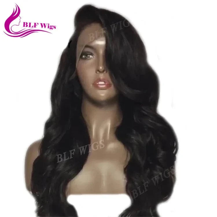 180% Heavy Density Virgin Brazilian Human Hair Lace Front Wigs Natural Hairline for Black Women