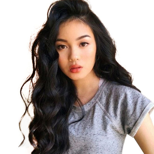 18inch/150%Density / natural Factory  sale 4x4 hd lace closure Wigs 100 natural Human Hair with natural color body wave