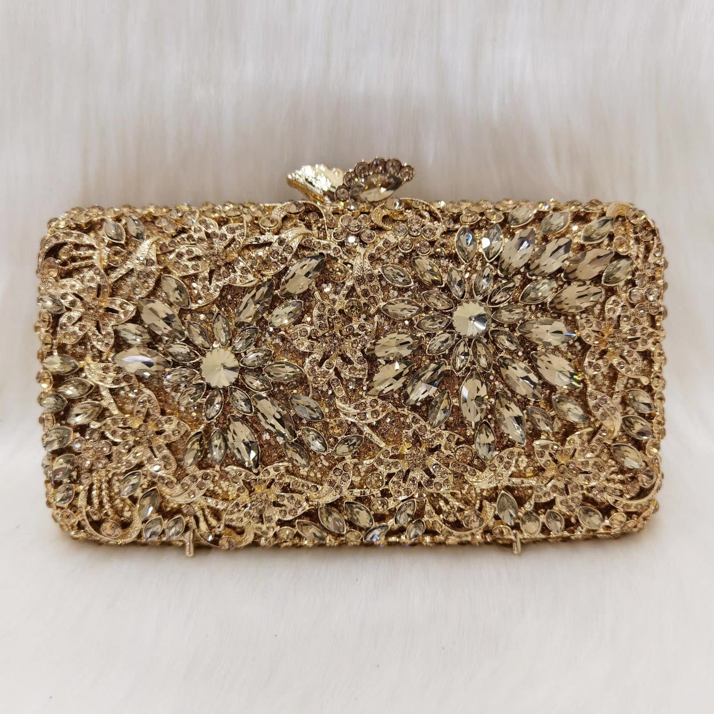 19 2023 New Design Women Cluth Ladies Crystal Evening Bags Two Side Bag Wedding Clutch Purse for Party