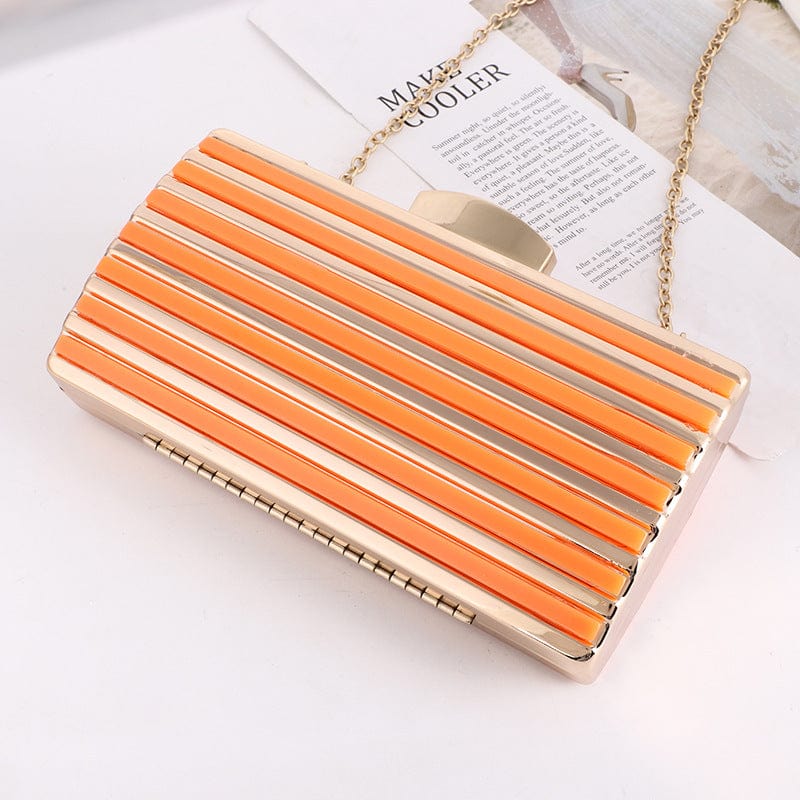 19*5*10 CM / orange new design luxury shoulder woman bag metal clutch party bags evening bag purse for ladies