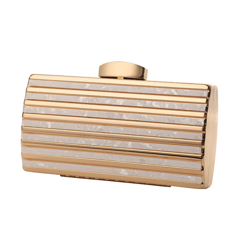 19*5*10 CM / White new design luxury shoulder woman bag metal clutch party bags evening bag purse for ladies
