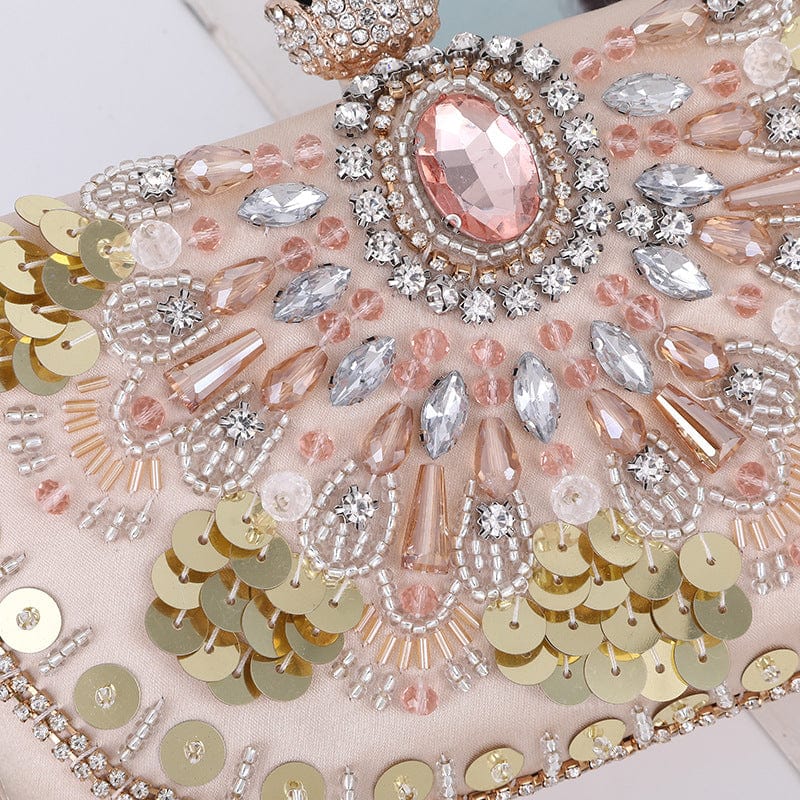 19.5*4.5*11 cm / Golden Wholesale luxury clutch sequins diamond party bags evening purse for ladies