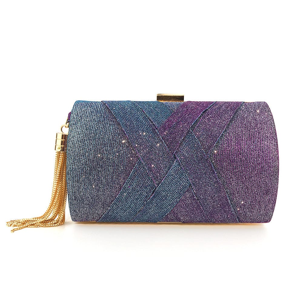 19.5*6*12 / Grey Fashion Tassels Women Hand Bags Ladies evening purse clutch party bag for ladies
