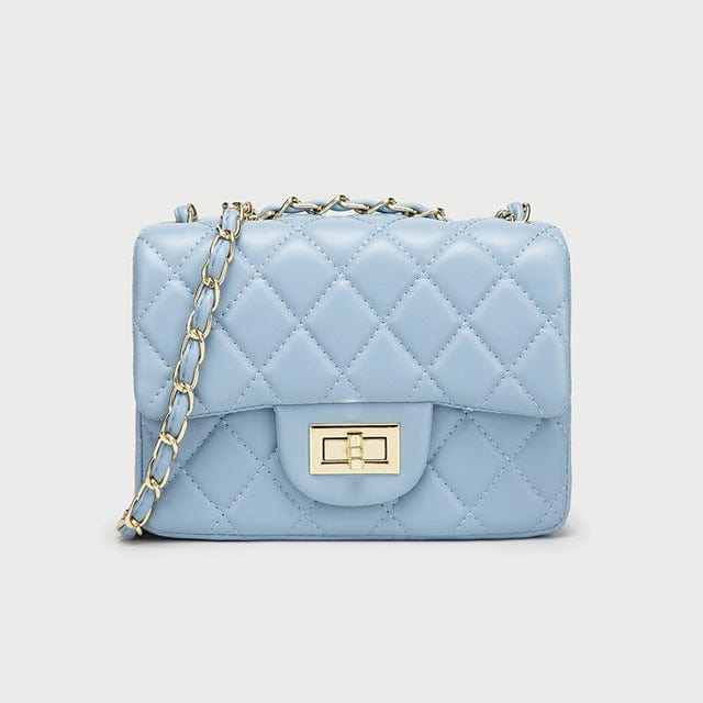 19*6.5*13cm / color-13 New fashion handbag for woman solid color cute mini small purse pu leather chain crossbody bag women hand bags handbag shoulder