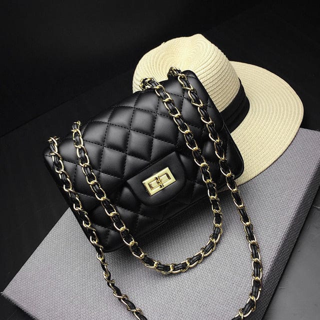 19*6.5*13cm / color-2 New fashion handbag for woman solid color cute mini small purse pu leather chain crossbody bag women hand bags handbag shoulder