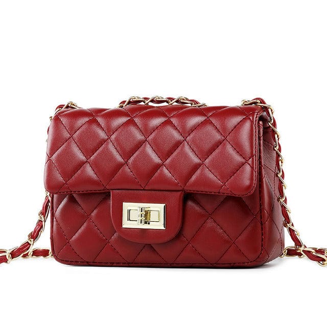 19*6.5*13cm / color-6 New fashion handbag for woman solid color cute mini small purse pu leather chain crossbody bag women hand bags handbag shoulder