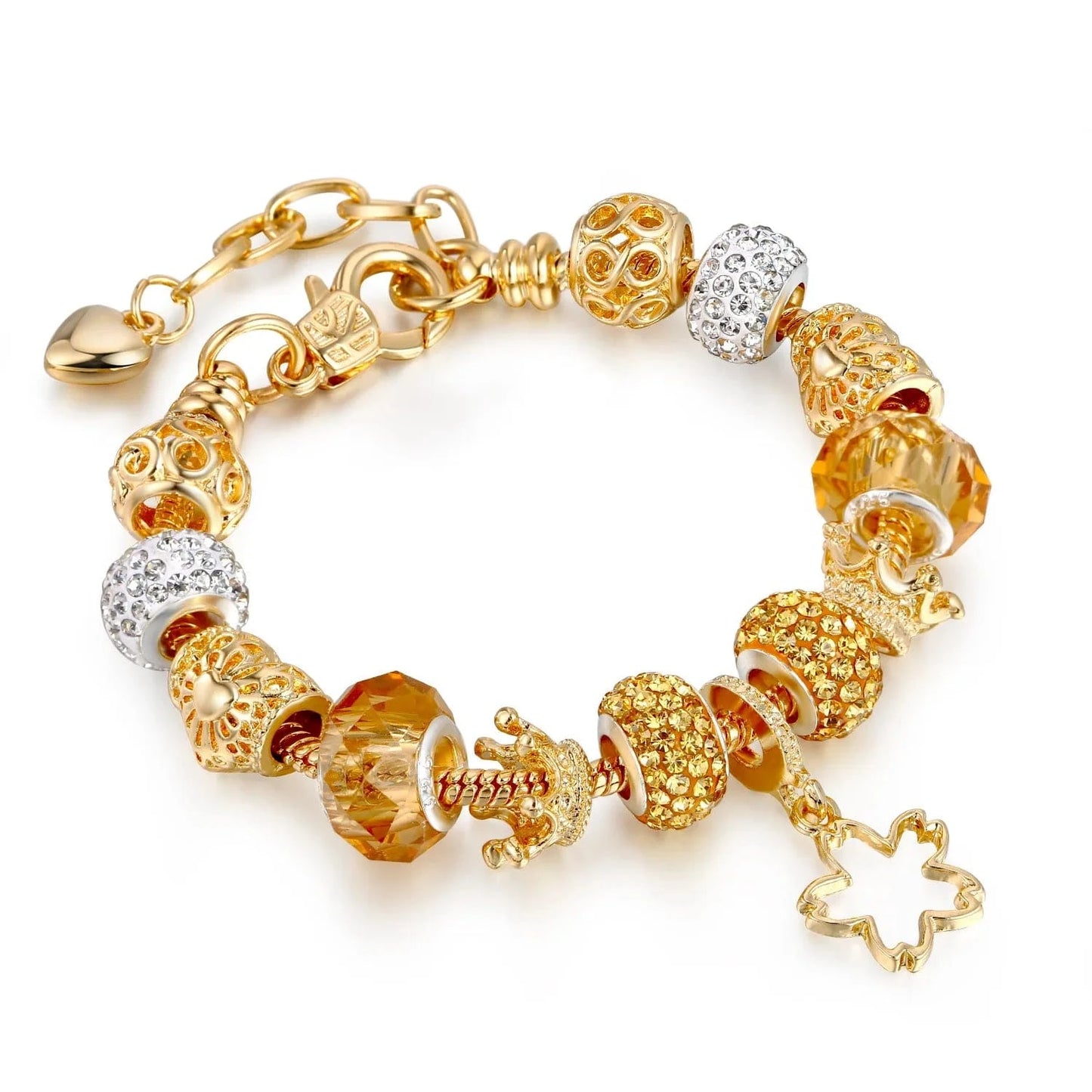 19CM / Champagne High Quality 100% 925 Sterling Sliver Bracelet For DIY Charms/Beads/Pendants Jewelry Bracelet Set For Women Gift