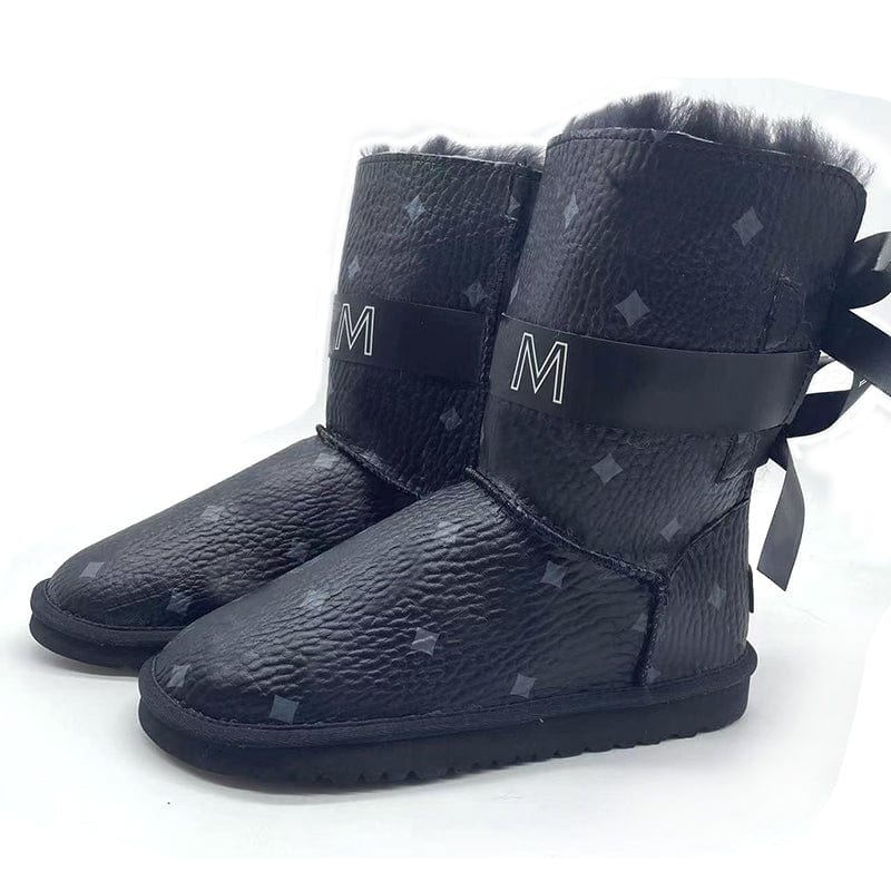 1y / JM-1 Wholesale Fashion Women Boots Girls Ladies Boots With Bows Winter Snow Boots