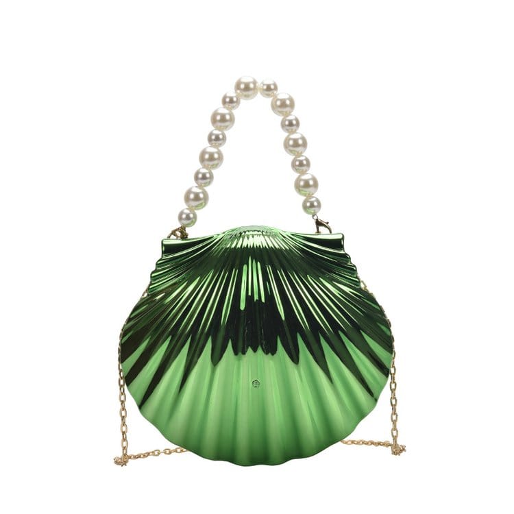 2 2023 Fashion Women Designer Pearl Chain Shell Bags Acrylic Clutch Purse and Hand Bag