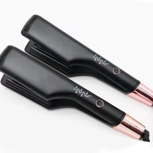 2 Barrel Hair Curling Iron, Hair Crimper Professional Beach Wave Curling Crimping Iron Deep Waver Hot Tool