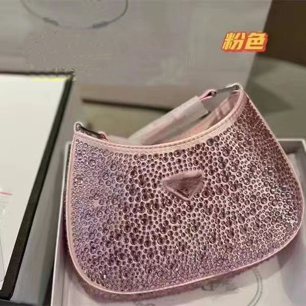2 New designer luxury genuine leather small armpit bags underarm handbag with brand letter logo purses