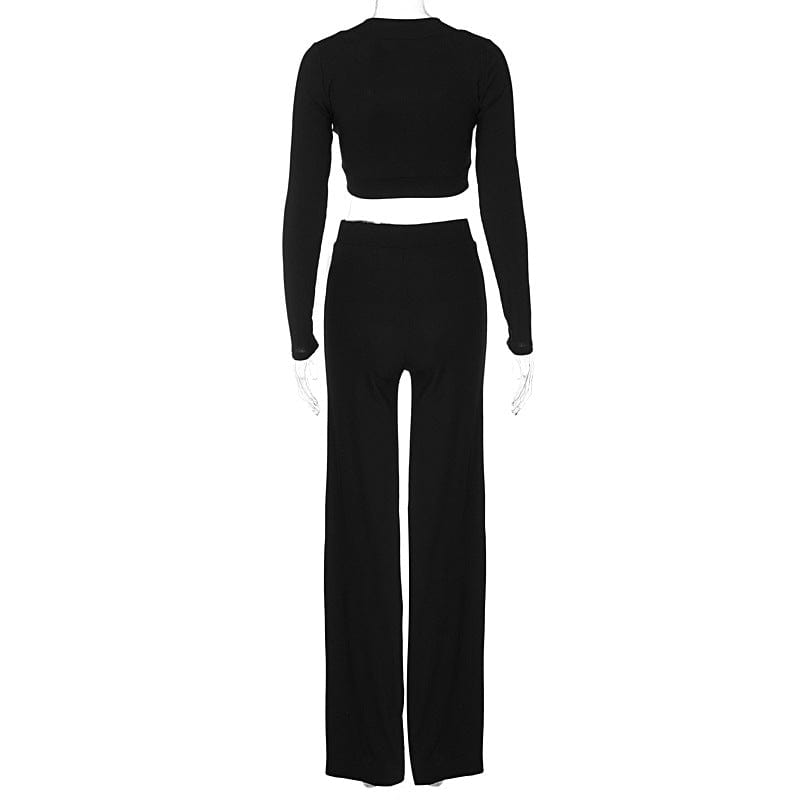 2 piece 11063 Velvet Longh Sleeve Deep V High Waist Crop Top Long Casual Legging Women'S Sets 2022 Winter Wholesale American Clothing