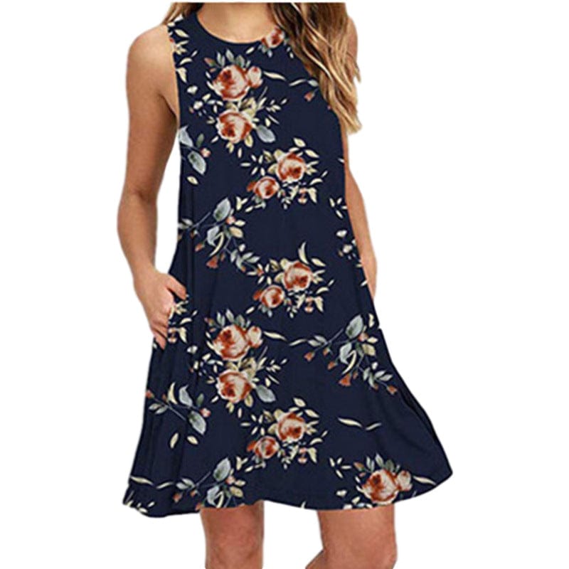 2 XL / #04 Dropshipping Wholesale 2022 new arrivals women clothes crew neck tank top dress lady short sleeve sexy woman