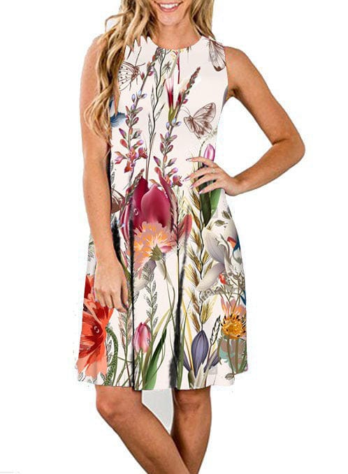 2 XL / #12 Dropshipping Wholesale 2022 new arrivals women clothes crew neck tank top dress lady short sleeve sexy woman