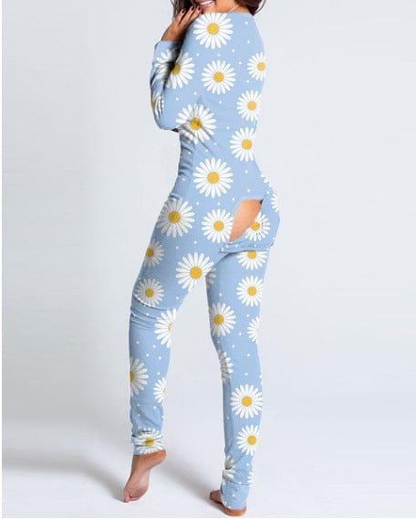 2 XL / 2 2022 custom logo solid color long sleeve adult for women pajamas jumpsuit pajamas with butt flap women's sleepwear