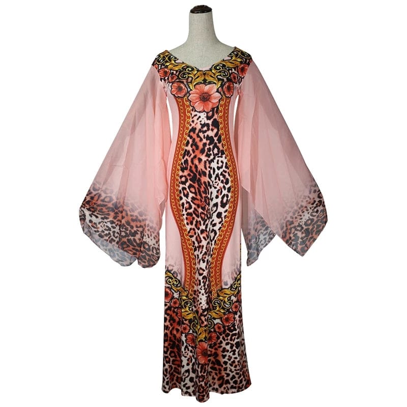 2 XL / 2 Boubou Africain Femme 2022 African Print Dashiki Clothes Plus Size Women Dress Batwing Sleeve Ankara Dresses Lady Party