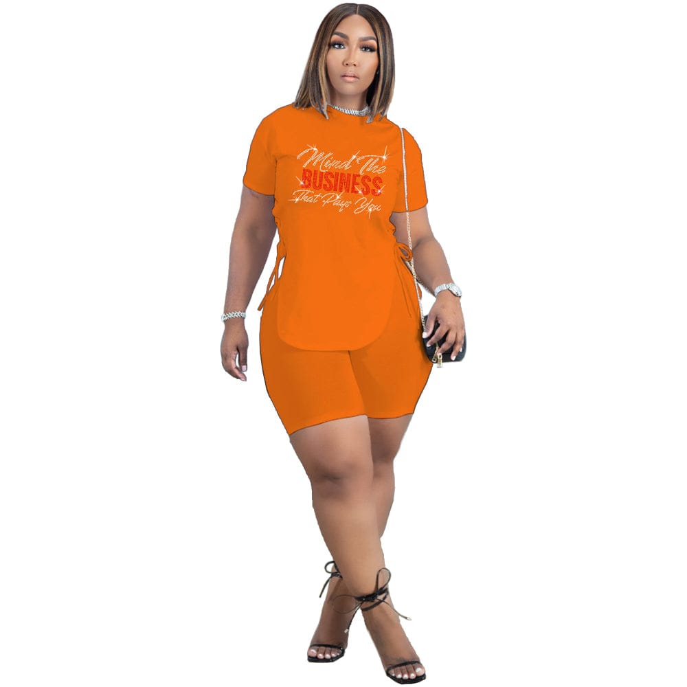 2 XL / CY81050-1 Summer women apparel clothing slits two-piece set