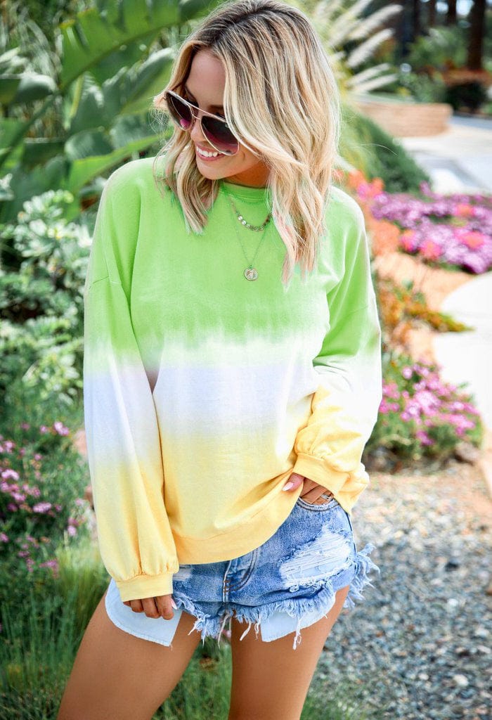 2 XL / Green Long sleeved hooded sweater womens gradient color T shirt hoodies