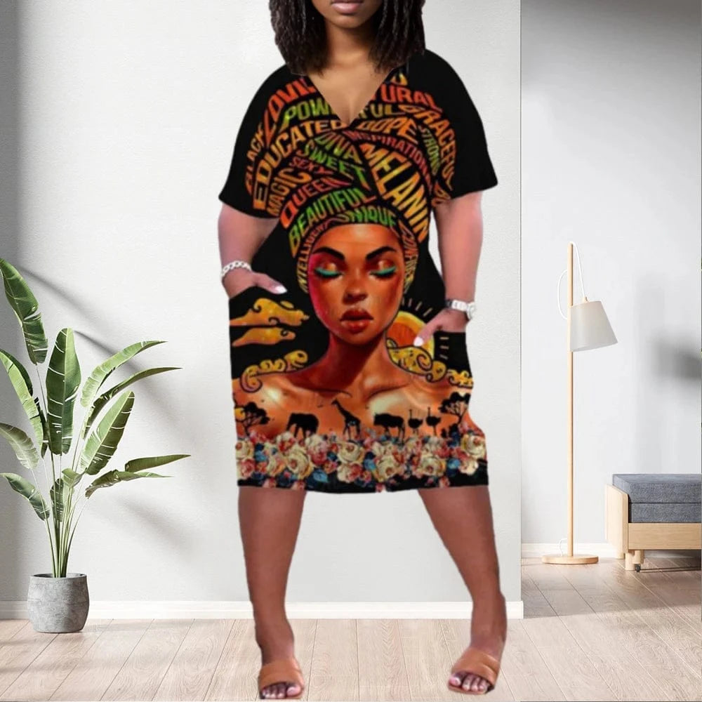 2 XL / pic 41 D1202ME08 Direct Sales Plus Size V-neck Short Sleeve Floral Print Midi Women Dress Sehe Fashion