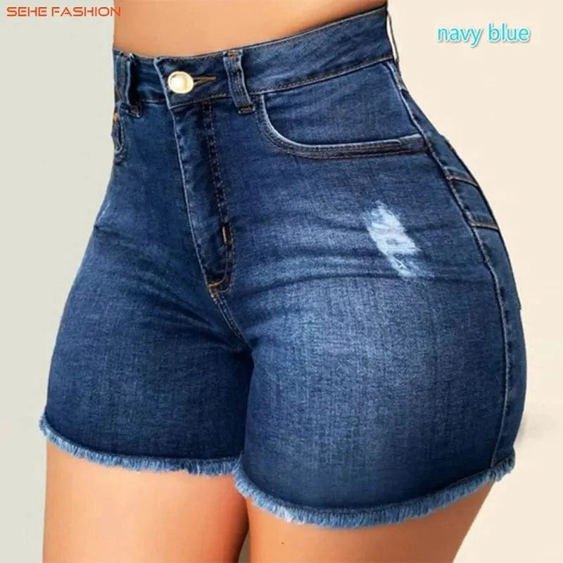 2 XL / pic2 20720-MX40 simple denim ripped skinny hot jeans plus size for women sehe fashion