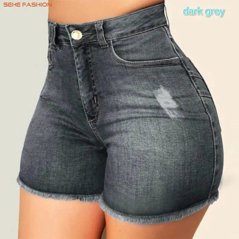 2 XL / pic4 20720-MX40 simple denim ripped skinny hot jeans plus size for women sehe fashion