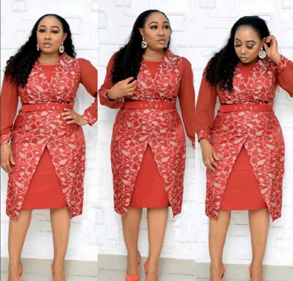2 XL / Red Wholesale Chiffon Patchwork kitenge Africa Plus Size Two Piece Set women dress casual for office wear