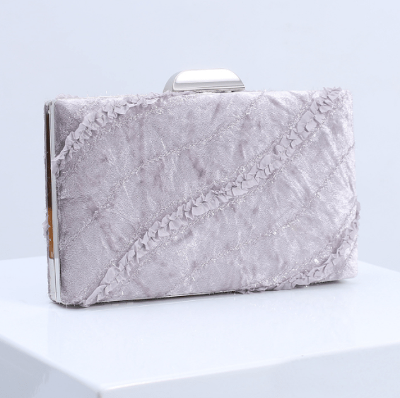 20*5*12cm / #4 New arrival fashion ladies pink clutch purse handbag gathering dating clutch velvet evening bags for women