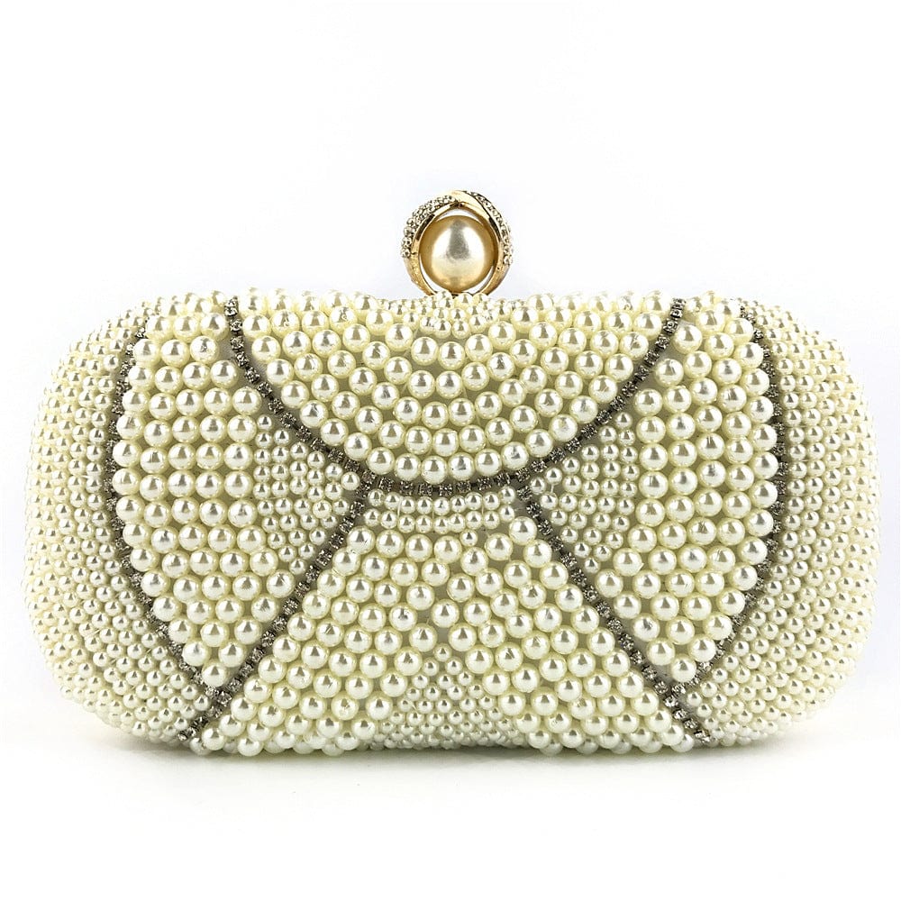 20*6*10CM / Gold wholesales pretty evening clutch bag bridal clutch purse pearl beading evening bags for ladies