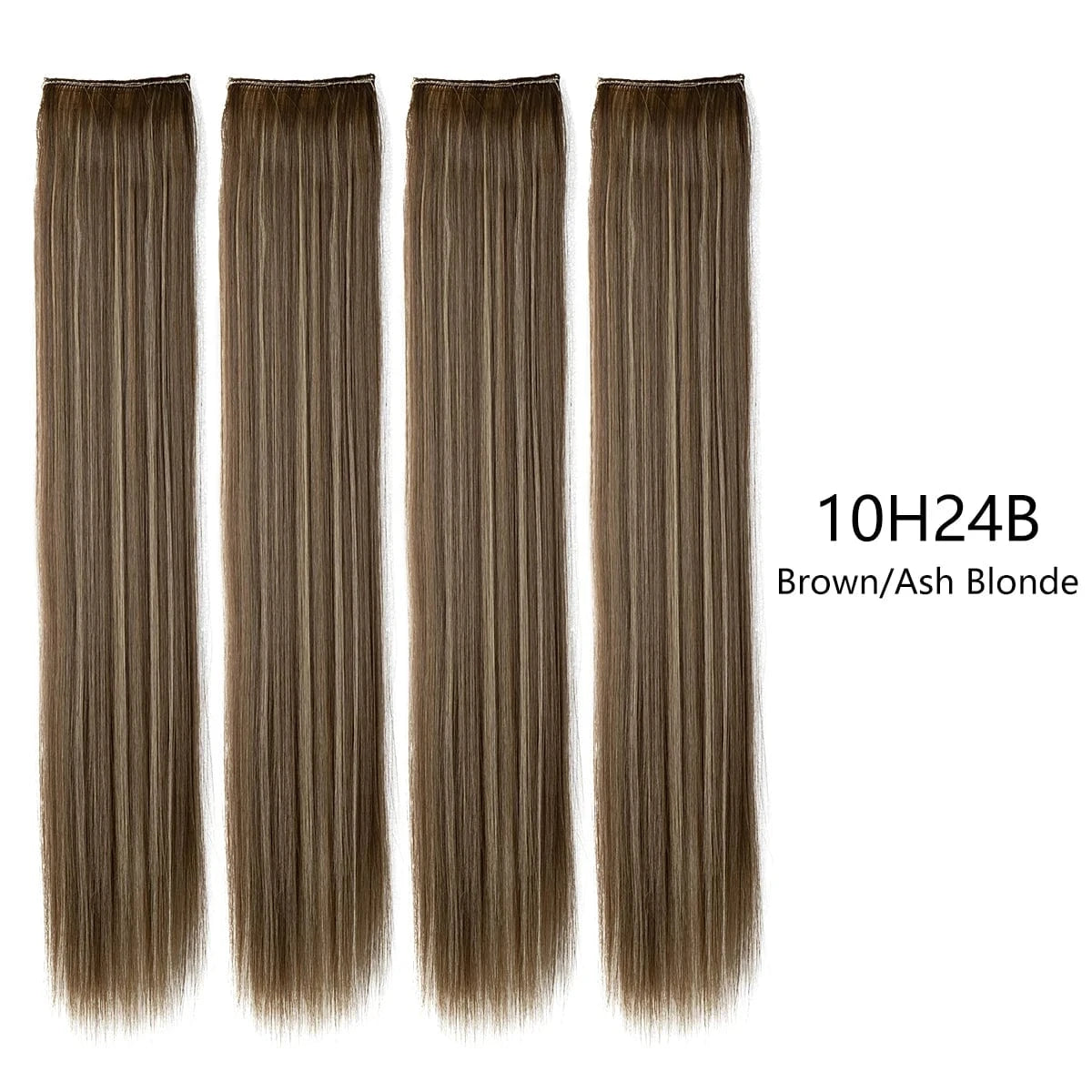 20 Inches / 10H24B Wholesale SARLA Cheap 20''24''28'' multiple colour Long Straight Synthetic Natural Clip in One Piece Hair Extension