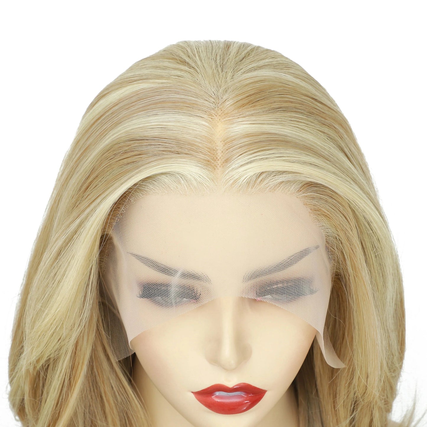 20 Inches / 13x2.5 Lenaqueen Blonde Futura Synthetic Lace Front Wigs Futura Synthetic Hair Wig with Layers, Soft,No Tangle,With Elastic Band