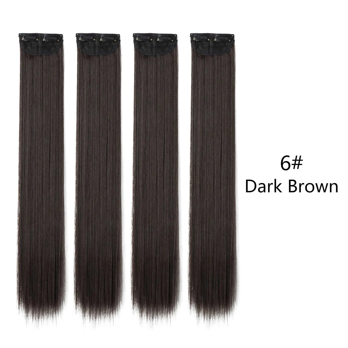 20 Inches / 6# Wholesale SARLA Cheap 20''24''28'' multiple colour Long Straight Synthetic Natural Clip in One Piece Hair Extension