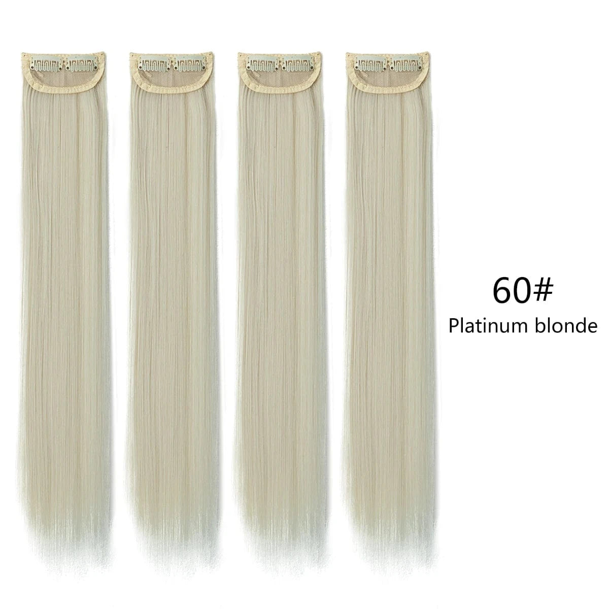 20 Inches / 60# Wholesale SARLA Cheap 20''24''28'' multiple colour Long Straight Synthetic Natural Clip in One Piece Hair Extension